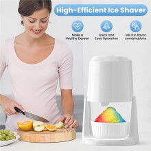 Professional Shaved Ice Machine Electric Snow Cone & ICEE Maker, Fluffy Ice for Slushies and Treats,White EU Plug