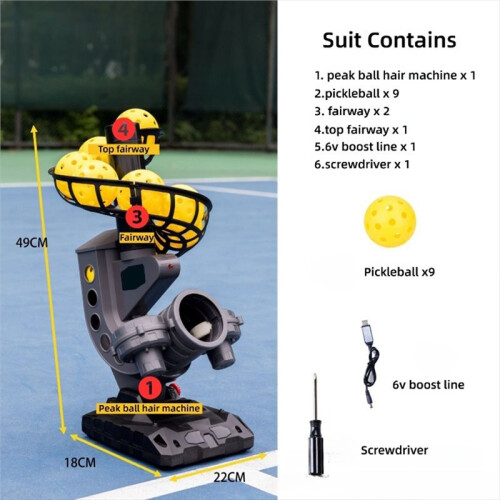 Auto Serving Pickleball Machine Small Size Pickle  Training Racquet Sports Machine 1