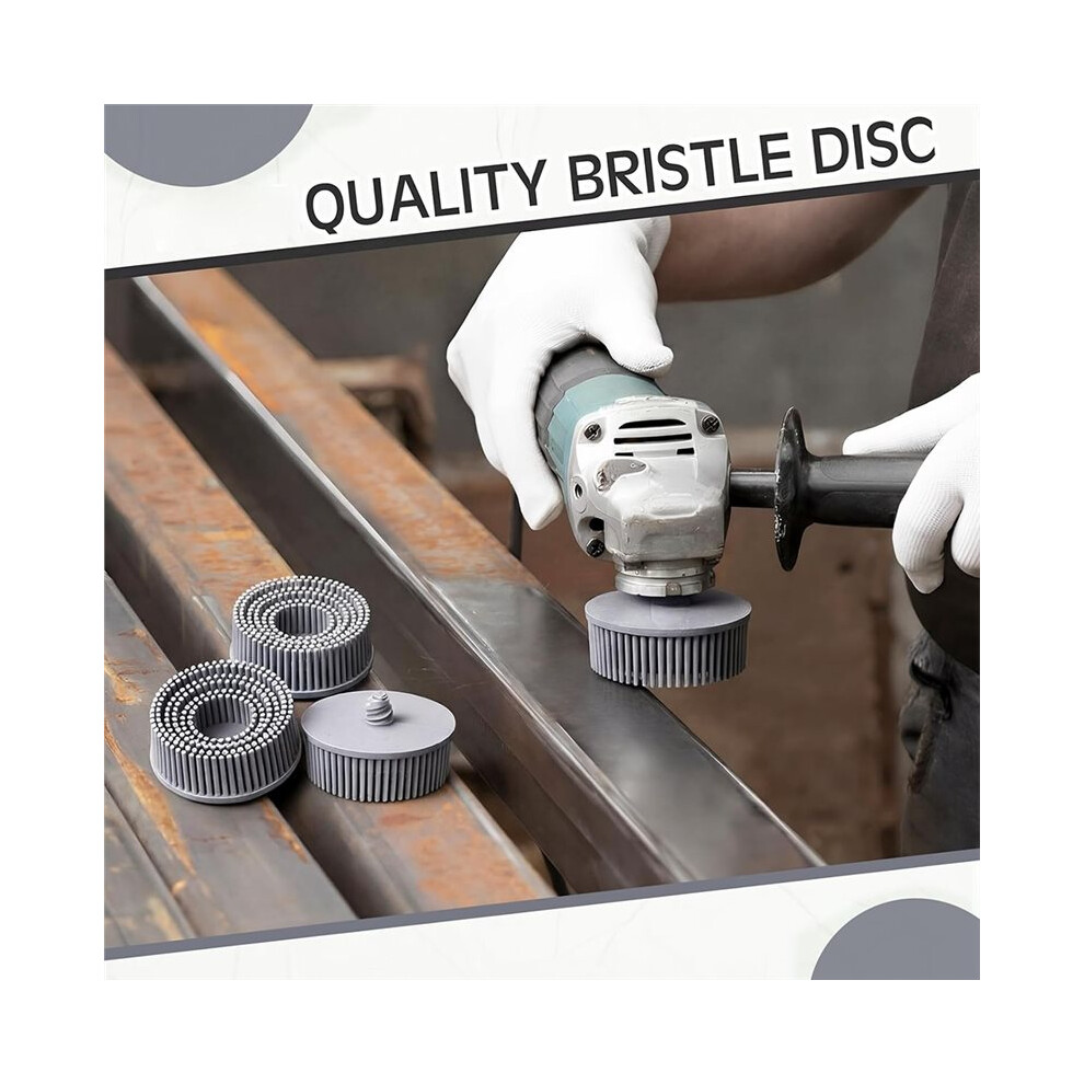 10 Pcs 2 Inch Bristle Disc Grit 120 White Deburring Electric Brush For Metal Polishing 4713543544837