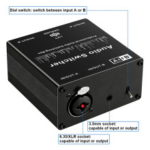 Nieuw voor Microfoon, Geluidskaart, Mixer, XLR Gebalanceerde Audiobronschakelaar, 2-in-1-Uitgang, Passief