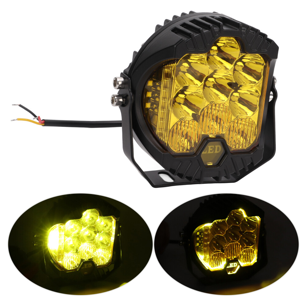 5In Waterproof 90W Led Offroad Spotlight - 5000Lm, 6000K Yellow 8731390399581
