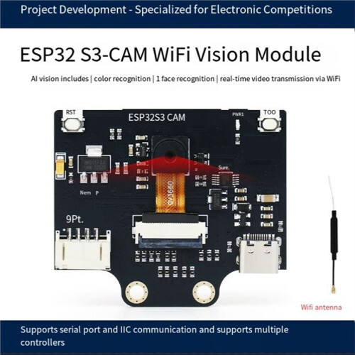 ESP32-S3 Visual Recognition Module, AI Camera Intelligent Recognition, Wi-Fi Image Transmission, IIC/Serial Port Sensor 1