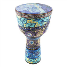 8.5 Inch African Djembe Drum for Kids Colorful Cloth Art PVC Skin Hand Drum Musical Instrument