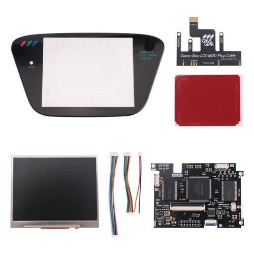 2X IPS V4.2 Pre-Laminated Screen MOD Kits for  Game Gear Highlight Brightness Backlit LCD Screen for  GG Console 1