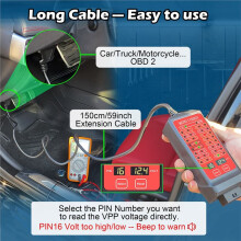 CTB007 CAN Tester Box 12V 24V OBD2 Breakout Box with 59inch Cable for All Car Automotive Diagnostic Tool