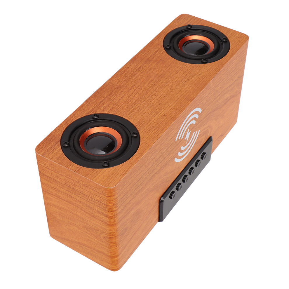 Wooden Retro Bluetooth Speaker 10W Wireless Charging Alarm Clock 7901390400407