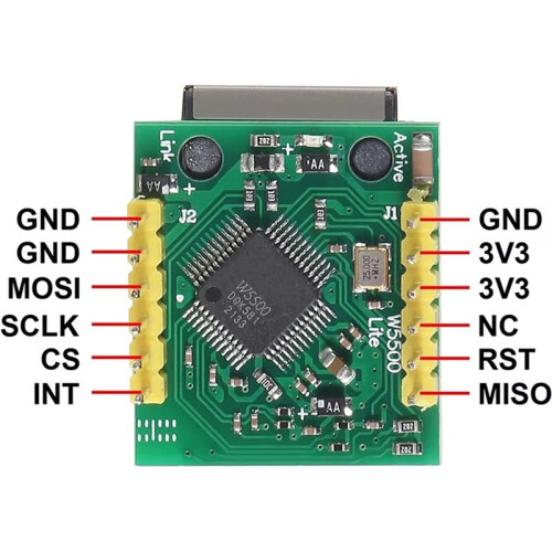 5PCS USR-ES1 W5500 Módulo de Rede Ethernet Interface SPI/Ethernet/TCP/Protocolo IP Compatível com WIZ820Io 2