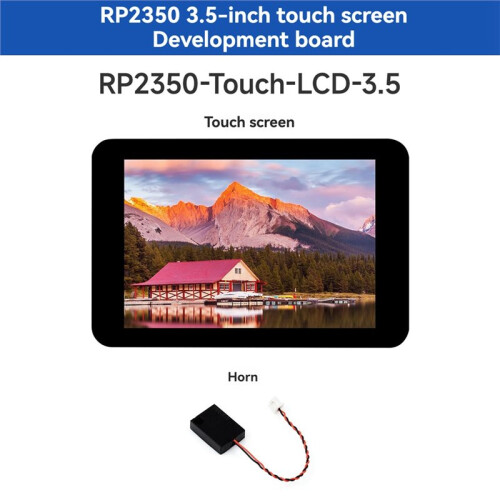 RP2350 3.5inch LCD Display Development Board, 320 X 480 Resolution, 65K Color, Onboard Camera Interface Without Case 2