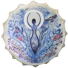 Shamanic Drum Moon Drum for Sound Healing Spiritual Music Instrument B Color Finish