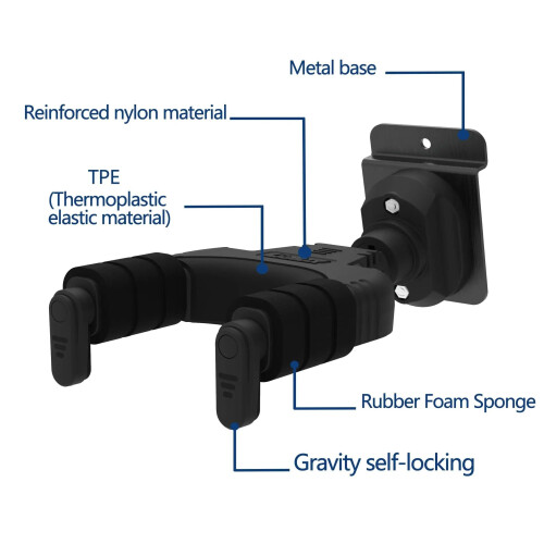 Violin Accessories Kit with Gravity Self Locking Hook Bracket for Compact Space Saving Storage 2