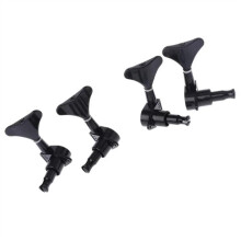 Bass Guitar Tuners 2R2L Sealed Black Finish with Ergonomic Nail Head Keys for 4String Bass