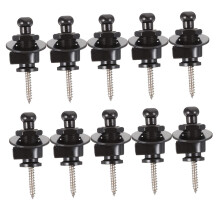 Guitar Strap Locks and Buttons Guitar Strap Buckle Bass Strap Pegs Black Guitar Strap Button for Rok Lock