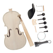 3/4 Size DIY Violin Kit for Students, Solid Wood Spruce Maple Back, Acoustic Fiddle Set
