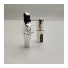 Professional Saxophone Mouthpiece for Alto Tenor, Silver Gold Plated, Precision Tuning and Bright Tone