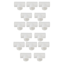 15 Raccods Adapteur de Tee Blanc de 20 mm pour Les Tuyaux en PVC