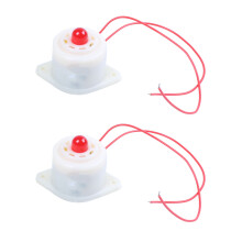 2X BJ-3 AC220V Industrial LED Blinker Red Alarm Siren Buzzer 100DB White