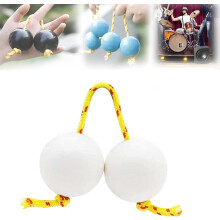 White Kashaka Hand Shaker Percussion Instrument with Clear Rhythmic Sound and PalmFriendly Size