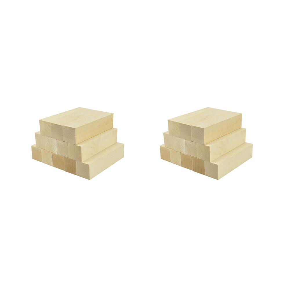 2X Whittling And Carving Wood Blocks Unfinished Wood Blocks Basswood Carving Blocks Soft Wood Set For Carving Beginners 6031820718305