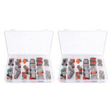 Elektrisk Ledningskontakt, 2 Set 2 3 4 6 8 12 Stift för Deutsch DT Connector Assortiment Kit