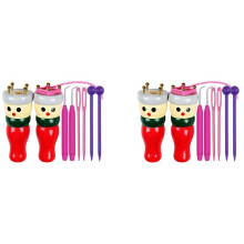 FranzöSisches Stricken Werkzeug 4 Pack, Holz Stricken Dolly Set Spule Stricken Doll Stricken Loom Spielzeug Zum Herstellen Von Armbändern Usw