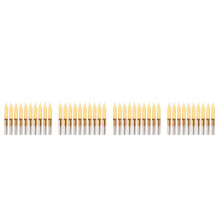 40Pcs 30 Degree 0.1mm Tip Titanium Coated Flat Bottom Carbide PCB Engraving Bits V-Shape CNC Router Cutter Cutting Tool
