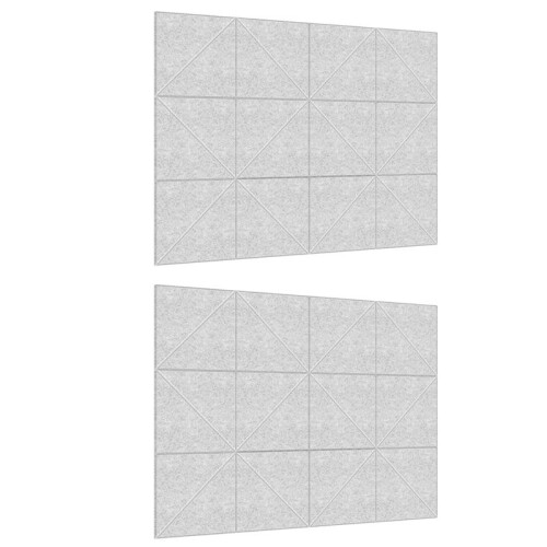 24 Pack Acoustic Panels, 12 X 12Inch Decorative Soundproofing Panels, Wall and Ceiling Acoustical Panels Silver Grey