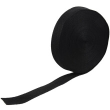 4pcs 25mmx20M Roll Nylon Tape Strap for Webbing Bag Strapping Belt Making DIY - Black