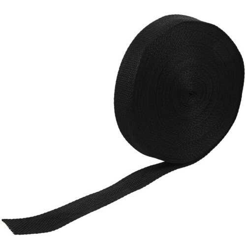 4pcs 25mmx20M Roll Nylon Tape Strap for Webbing Bag Strapping Belt Making DIY  - Black
