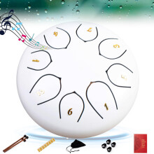Steel Tongue Drum 6 Inch 8 Note Handpan with Bag and Mallets for Meditation and Outdoor Use