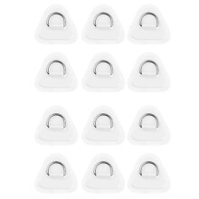 12PCS D-Ring Patch for Inflatable Boat Kayak Dinghy , D-Ring PVC Patch Stand- Paddleboard Canoe Rafting White