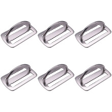 6X 316 Stainless Steel D Ring Buckle Scuba Diving Weight Belt Keeper for 5cm Weight Belt Surfing Swimming Sport