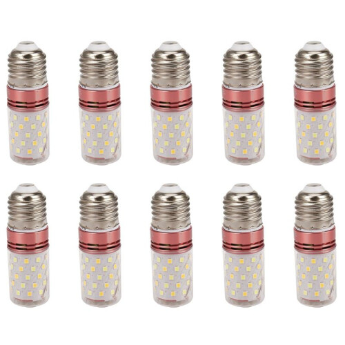 10X 3 Color Temperatures Integrated SMD LED Corn Lamp E27 AC85V - 265V Warm White LED Light Bulb 12W