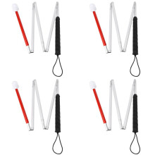 4X Aluminum Folding Cane 4-Sec Folding Cane with Rolling Tip for Blind Walking Stick
