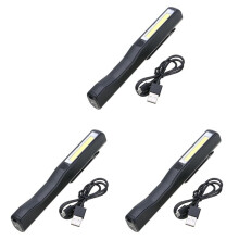 3X Rechargeable LED COB Portable Camping Work Inspection Light Lamp Hand Torch Magnetic Black