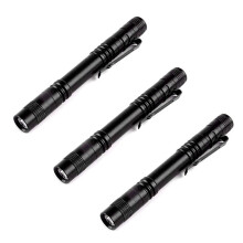 3PC LED Flashlight - High Lumen, Zoomable, Water Resistant Light - Pocket-Size Small LED Flashlight