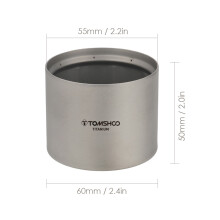 Titanium Alkoholkochherd mit Kreuzständer, 100 ml, leichtes Gewicht 50 g