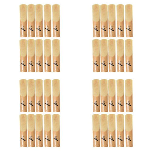 40Pcs Anches Clarinette Bb Anches 2.5 2-1/2 Force Pièces et Accessoires pour Instruments à Vent en Bambou
