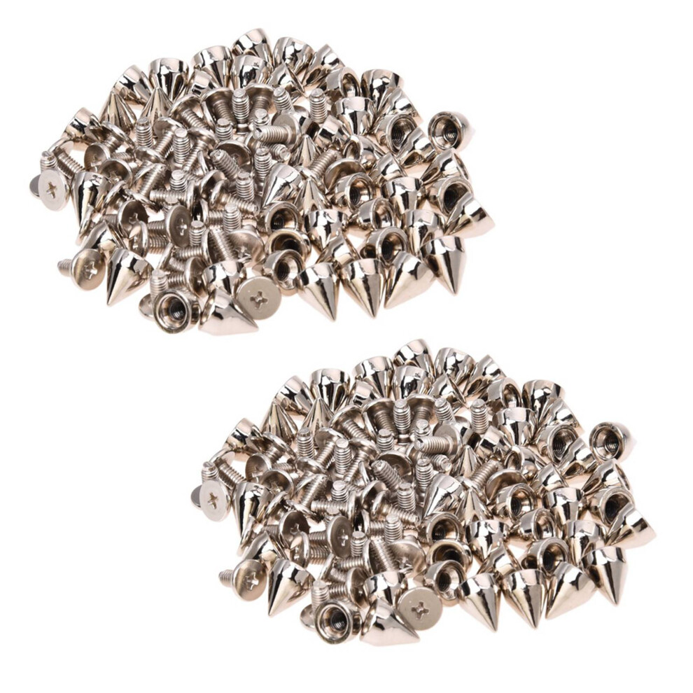 100Pcs Metal Cone Screwback Spikes Stud Leather Cloth Diy Goth Punk Spot 6032128355759