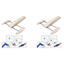 2X RC Speed Boat Trä Sponson Outrigger Räkor Speed Boat Model Kit Radiofjärrkontroll Speedboat, Komplett Sats