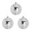 3pcs 30cm Disco Light Mirror , Stage Reflective Party Mirror Balls Silver with Hanging Rings for Dance, Birthday 1