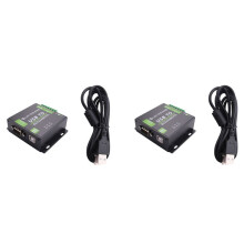 2X Waveshare Industrial USB TO RS232/RS485/TTL Isolated Converter with FT232RL Embedded Protection Circuits TVS Diode