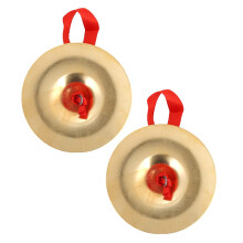 Finger Cymbals 2Pcs SC20 Gold Brass with Crisp Clear Sound for Musical Percussion