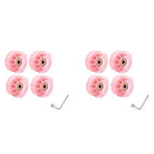 8-Piece 32 X 58mm 82A Roller Skate Wheels with Bearings for Indoor or Outdoor Use, with Portable Skate Accessory Wrench