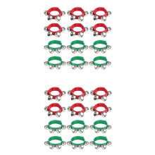 24 Pcs Wrist Band Bells Bracelets Jingle Bells Musical Ankle Bells Rhythm Instrument for Kids Christmas Party Favors-A