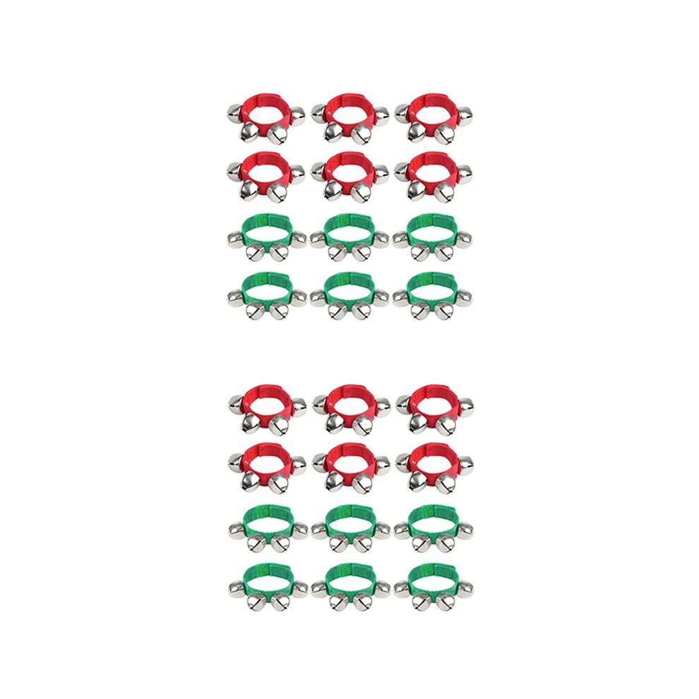 24 Pcs Wrist Band Bells Bracelets Jingle Bells Musical Ankle Bells Rhythm Instrument For Kids Christmas Party Favors-A 4712745991791