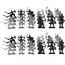 48Pcs Simulation Action Figures Roman Medieval Knights Soldier,Men Classic Archaic Soldiers Middle Ages Warriors Toy
