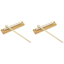 Hand Chimes 2 Phoneme Percussion Instrument Musical Toy Wooden Wind Chime Music Teacher Tools Hand Bell Chime