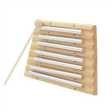 7Tone Meditation Chime with Mallet, Clear Sound Tabletop Wind Chime Percussion Instrument