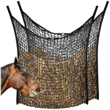 Långsam Utfodring Hö Nät Hö Matare Hö Väska Häst Hö Nät Häst Hö Väska för Häst Get Häst Utfodring, 2 St, Svart