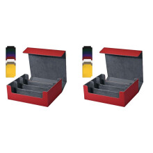 2X Scatola Porta Carte per Carte Collezionabili, Custodia per Mazzo di Carte 1800+ PU, Scatola Porta Carte con Chiusura Magnetica per Carte da Gioco
